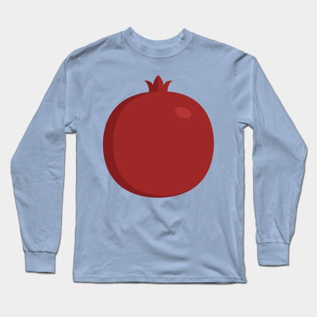 Pomegranate icon in flat design Long Sleeve T-Shirt by wavemovies